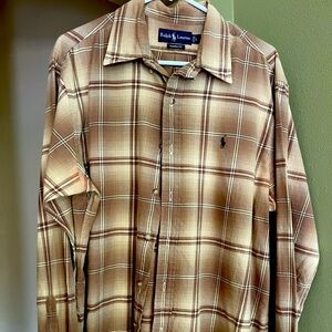 Ralph Lauren Men's Brown Plaid Shirt